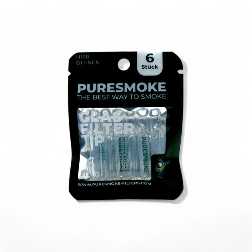 6mm Two Stitches Glastip (6er-Pack) PURESMOKE