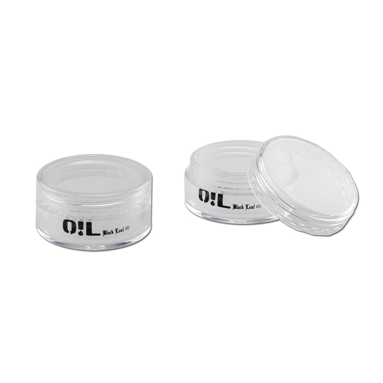 db0f79189f69841f3dcf9f94f5cc3ce0d54f3206 Oil Black Leaf - Dose mit Silikoneinsatz 10ml (1 Stck.)