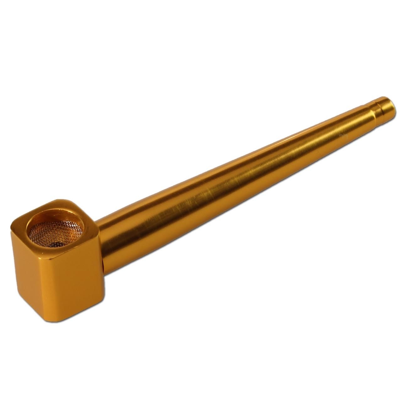 bc18eb4aaf50f6c0de8df6beec74b9c10b12fd96 Aluminium Pfeife eloxiert in gold