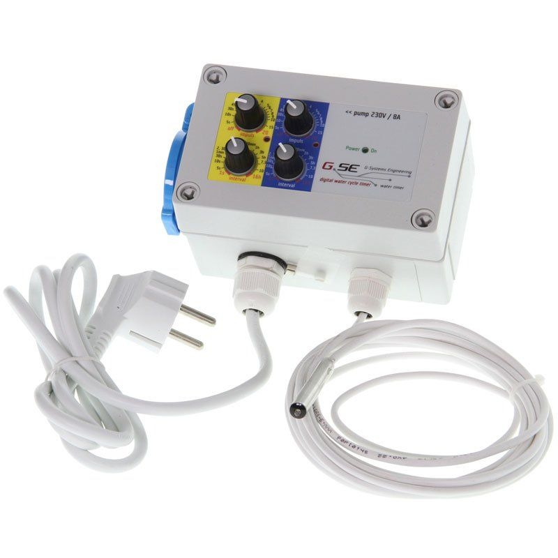 GSE Water Timer, Bewässerungszeitschaltuhr inkl. Tag und Nacht Lichtsensor, 10 A, 230 V, 50 Hz