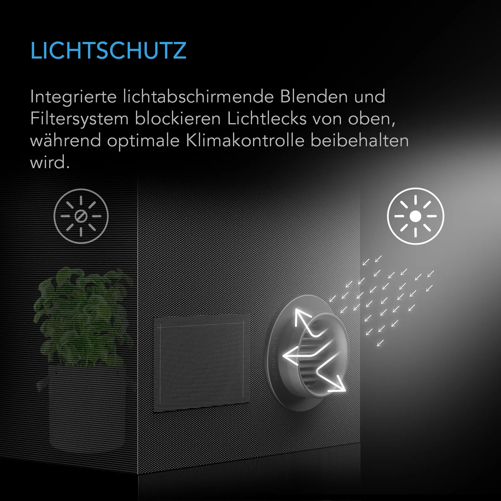AC Infinity Growzelt-Luftkanal-Belüftungsaufsatz, 150 mm 2er-Pack, Lichtblockierend & Staubresistent