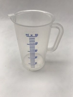 b266d2d1ad46a86cc89a390fdb34212e174f2e1b Messbecher 50 ml, 2 ml Teilung