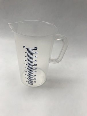 6dbd7626a05fa9220607ee5a2056febb436f4f06 Messbecher 100 ml, 2 ml Teilung