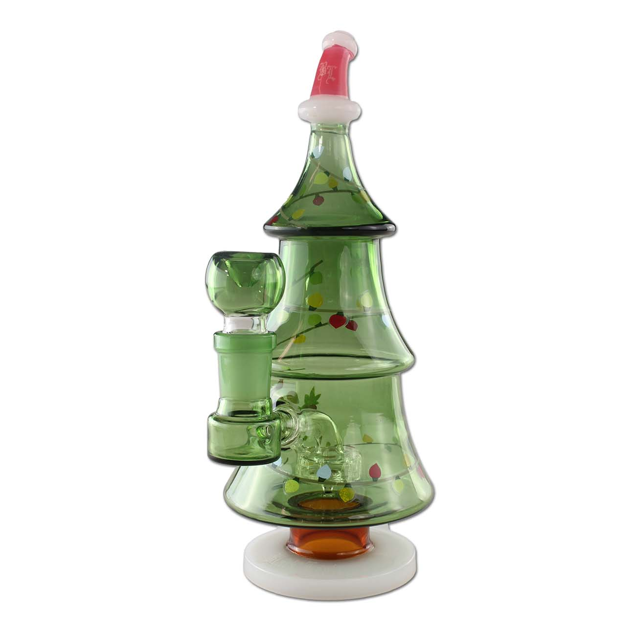 Black Leaf XMAS Bong mit Trommelperkolator h. 250mm d. 100mm NS 19 WS 4mm