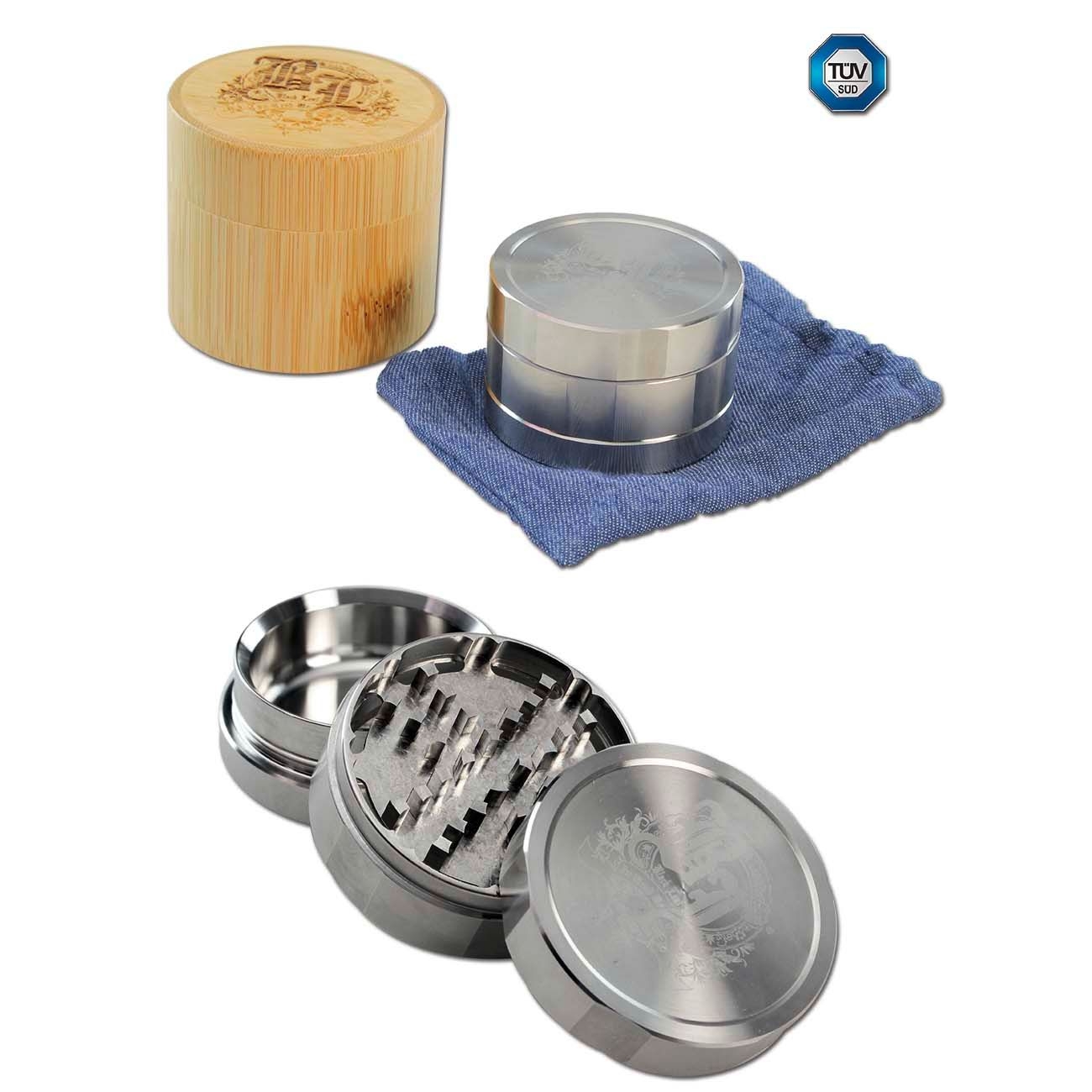 f69444be263876afac1ad65faf32fb2bea7638df Grinder Edelstahl Deluxe 3 tlg.