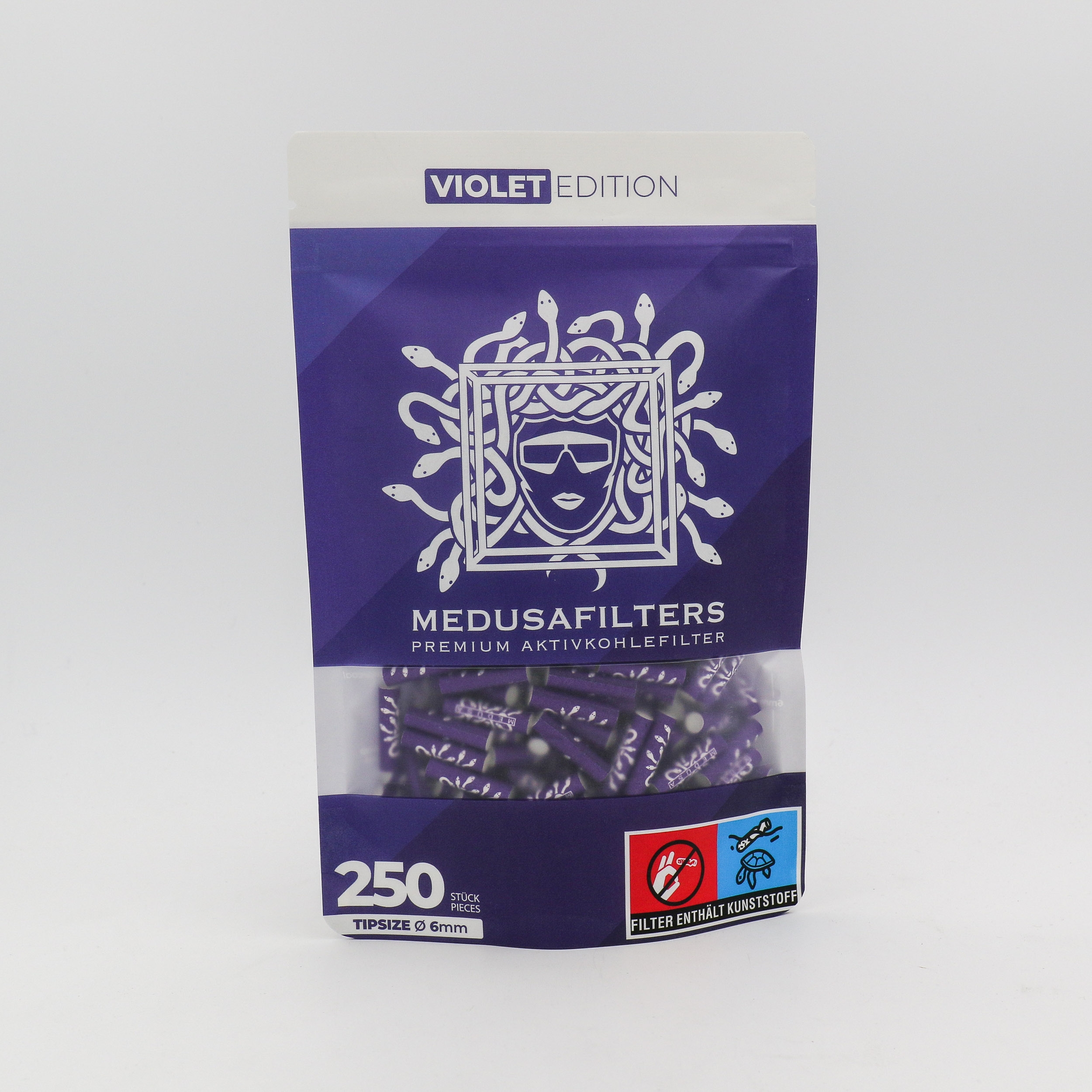 Medusafilters Aktivkohlefilter Violet Edition (Beutel 250-Stk)