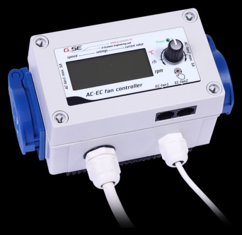 b999def99a5c4764446d577489a5fcbd61d1d143 GSE Fan Controller with Lcd Screen for AC/EC 2x5A