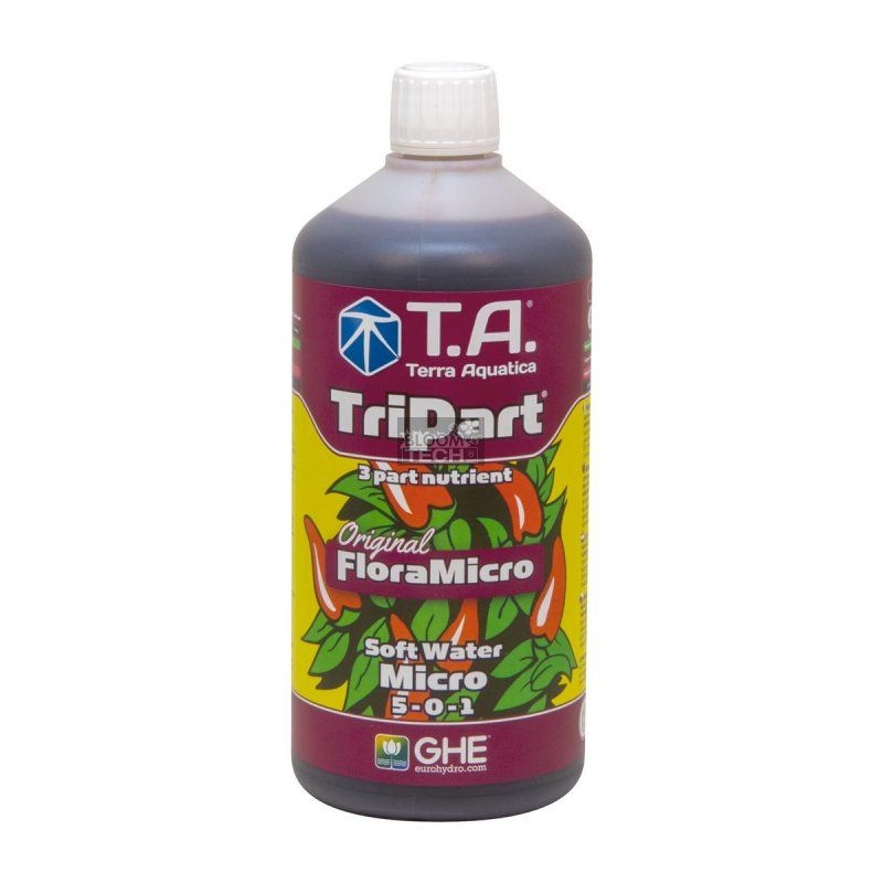 e25ce29bfde9adbae1678b5577d609827b67c2af T.A. TriPart Micro, Weiches Wasser, 1 L / GHE Flora Micro