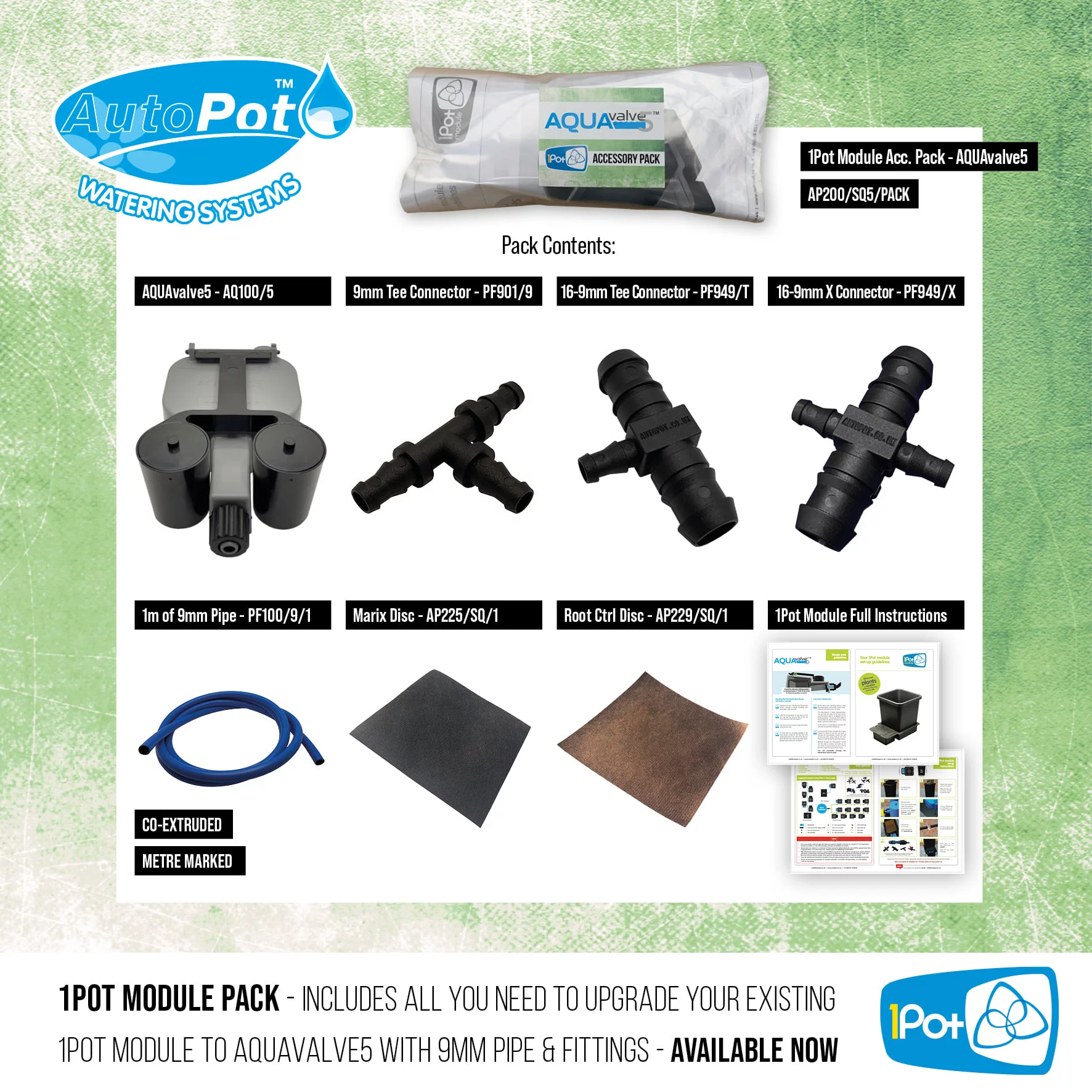 AutoPot 1Pot - 9-Topf-System 15 Liter-Topf, Kunststoff viereckig; ohne Tank
