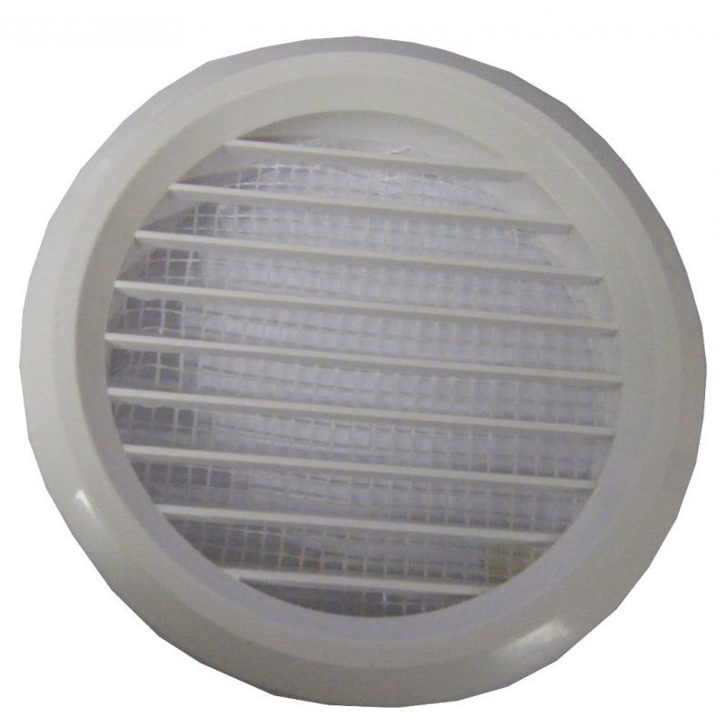Gitter rund mit Antiinsektennetz 125 mm Anschluß