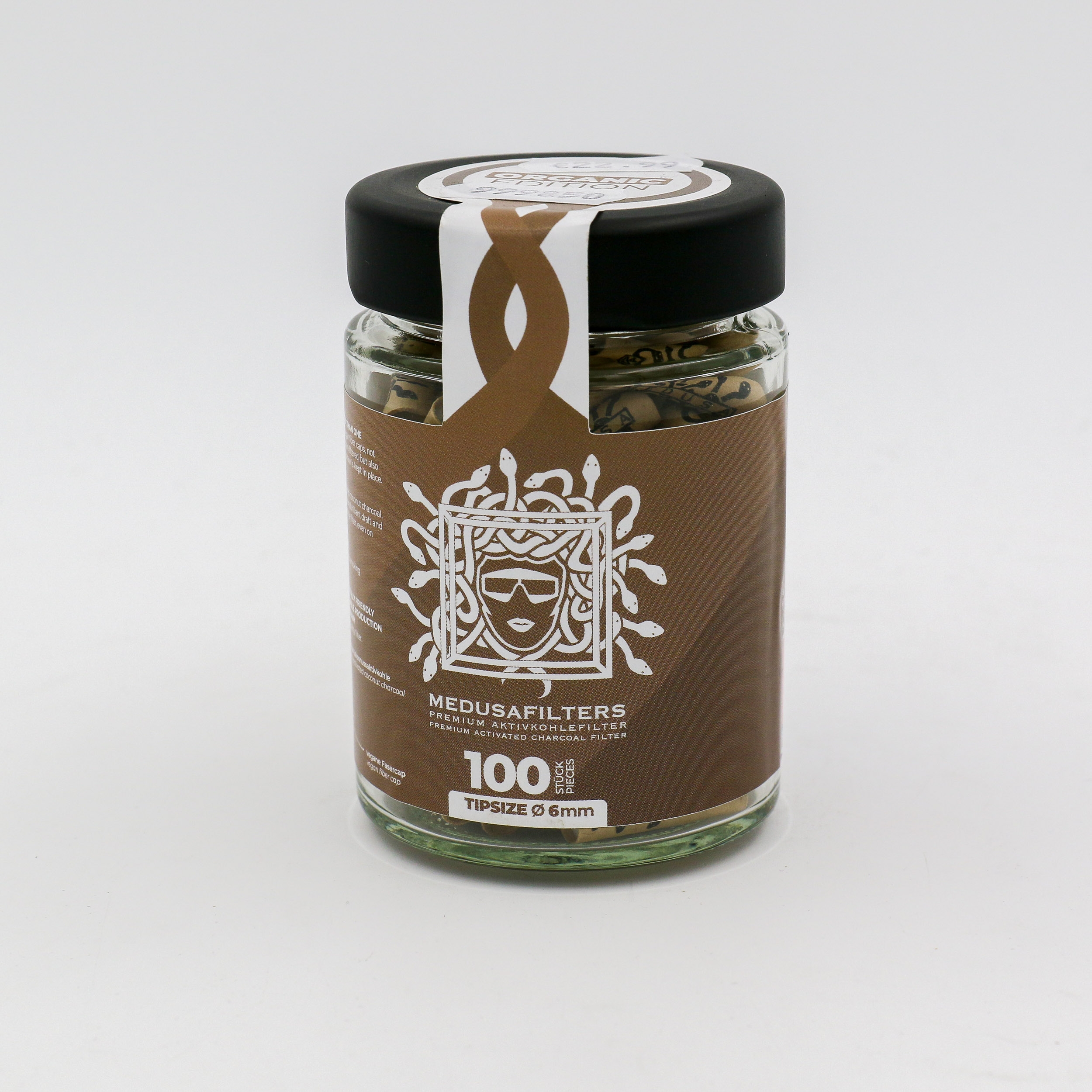 Medusafilters Aktivkohlefilter ORGANIC (Glas 100-Stk)