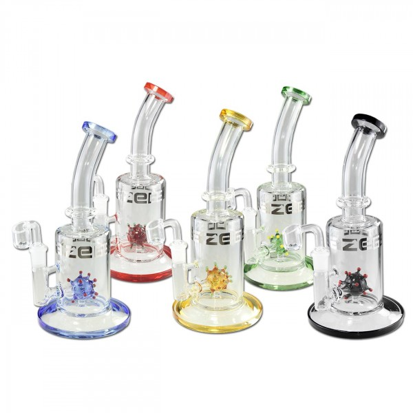 BLAZE Virus Ball Ölbong Dab Rig blau NS 14 BLAZE Virus Ball Ölbong Dab Rig blau NS 14