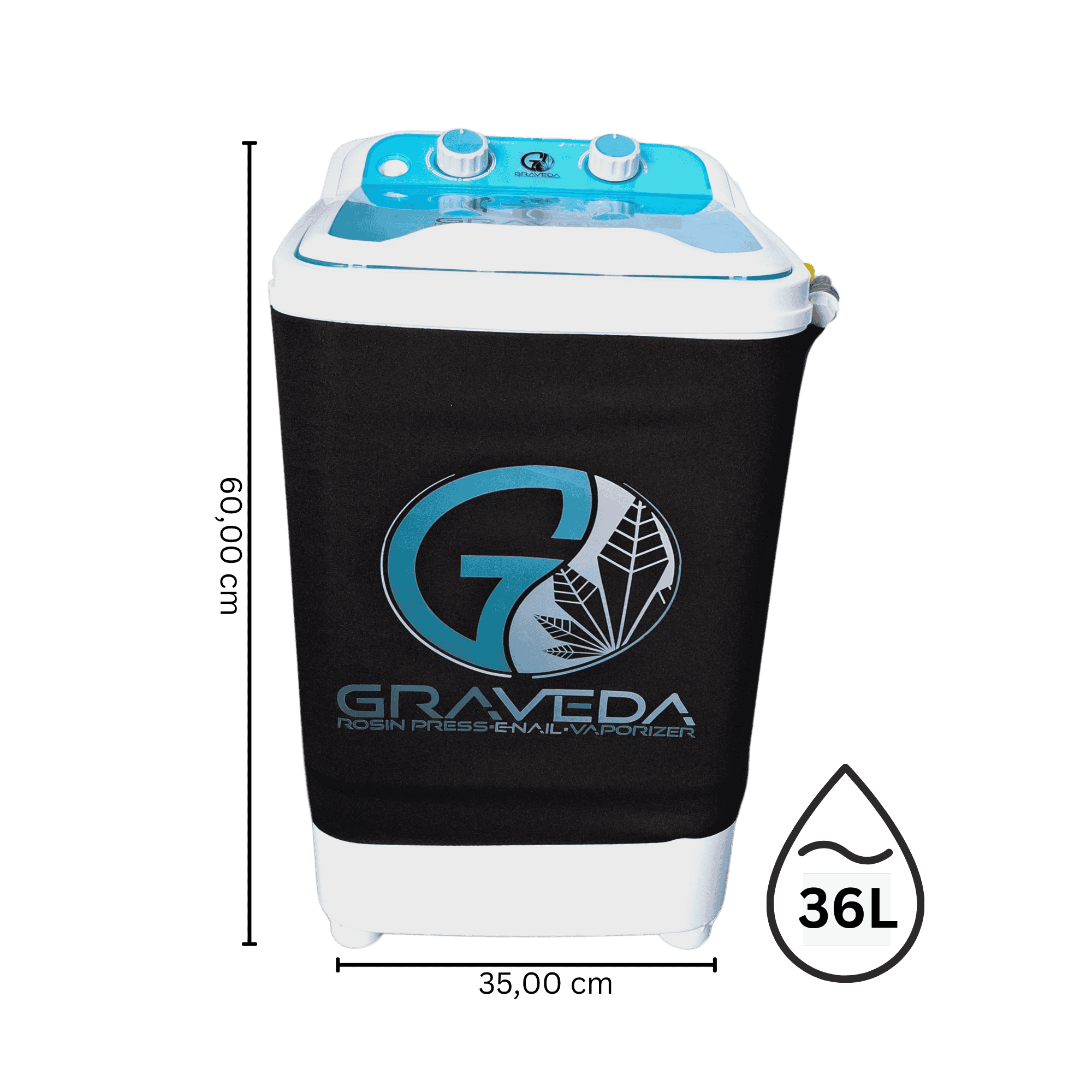 Graveda 36 Liter Waschmaschine Ice-O-Lator Graveda 36 Liter Waschmaschine Ice-O-Lator