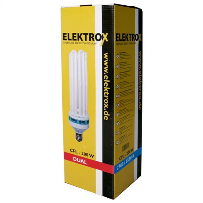 3f96a861b24432ac505596c0b0ff4fa6ad229d6b Energiesparlampe Elektrox 200 W dual Blüte/Wuchs