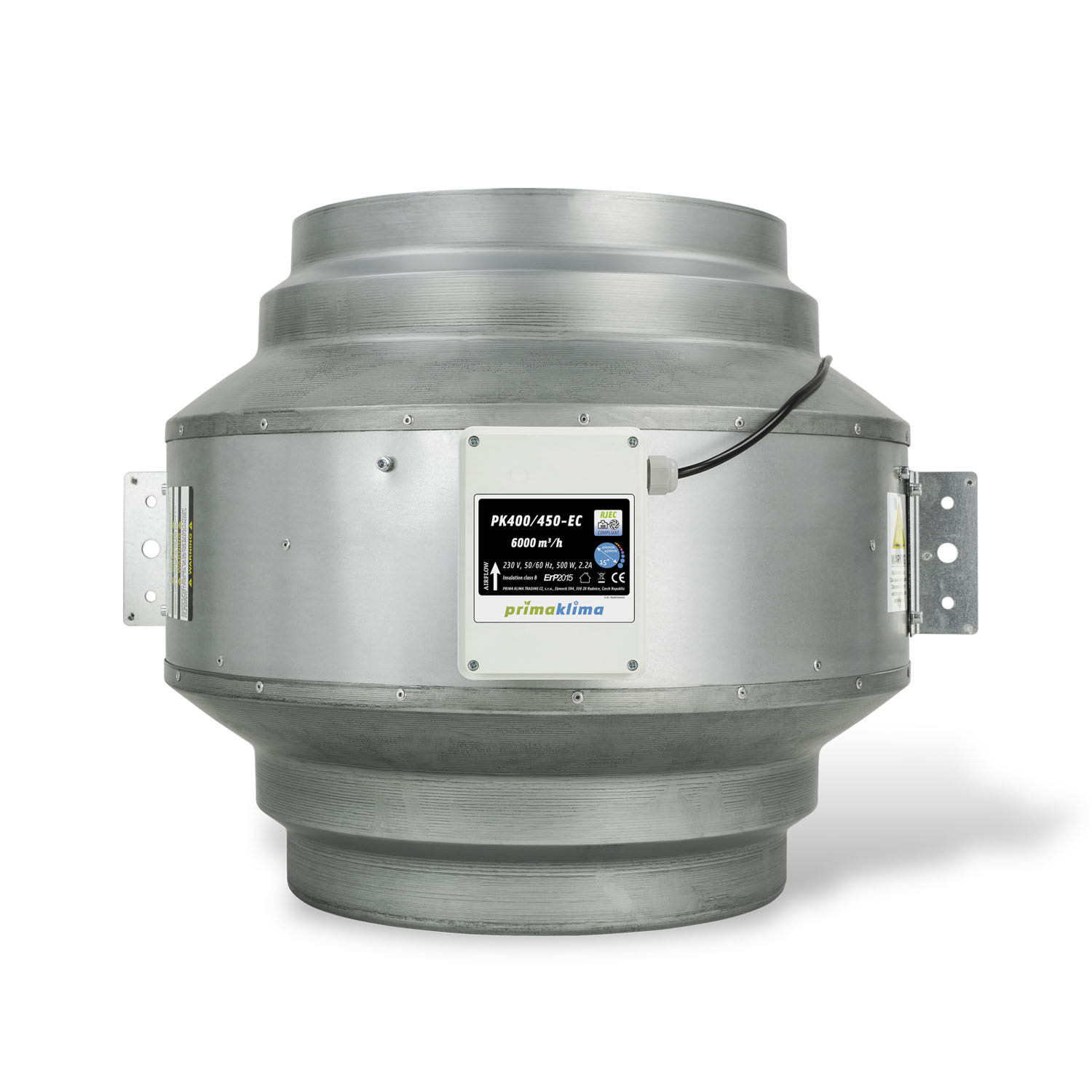 Prima Klima Blueline, 6000m³ Doubleflange 400/450 500W EC-Motor