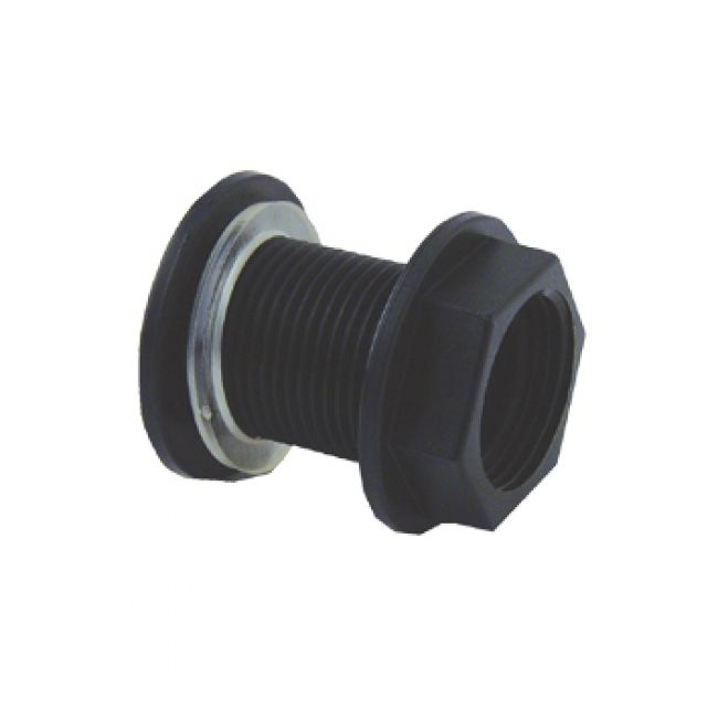 5a586f735dc4819382771d97df54c8287f5ec6a2 Tankauslass mit Gummiring, 1 Zoll, PE (Box11)