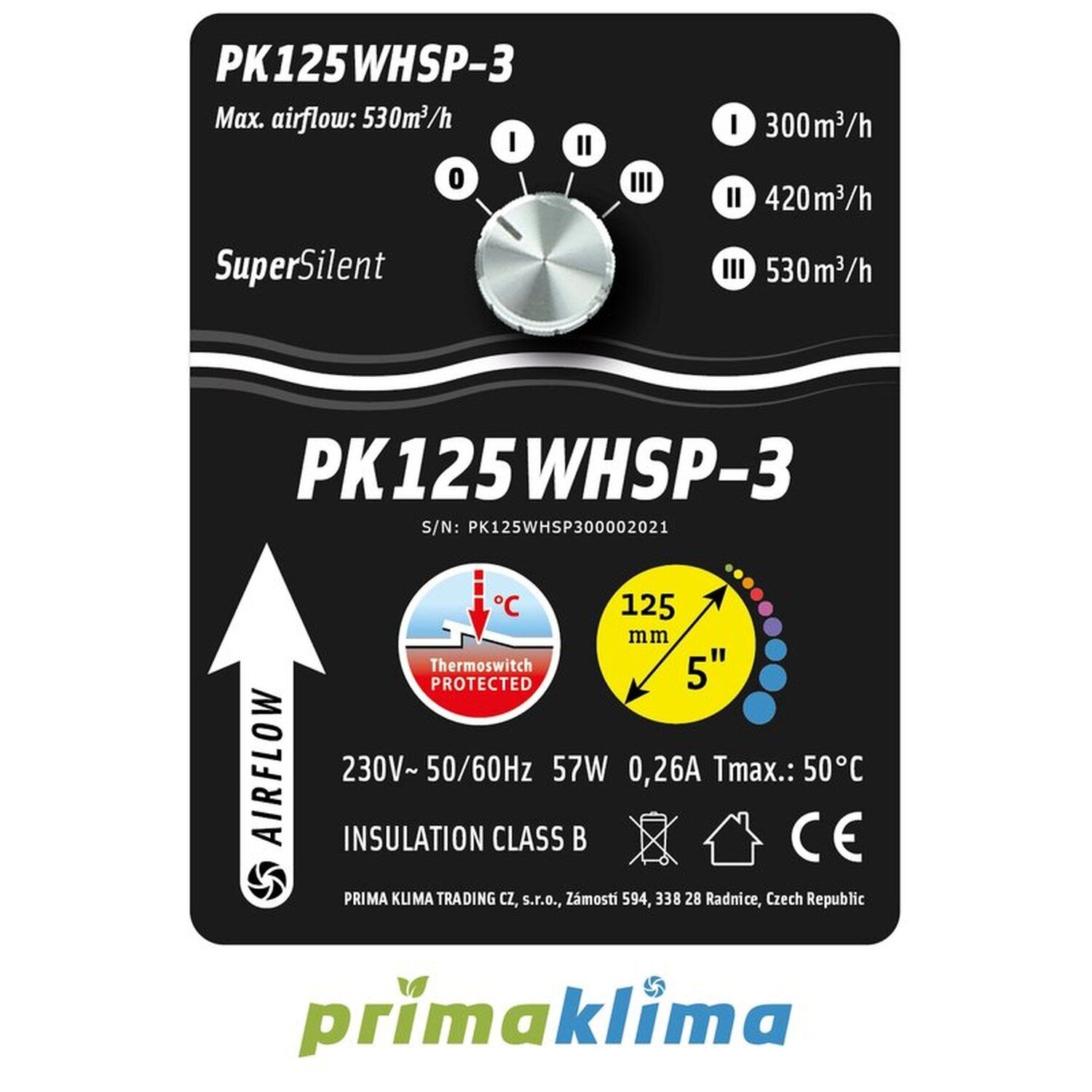 5b2b1c3ff0d375dc82736c8c5545145743cea151 Prima Klima 125 3 Stufen 530m³/h Whisperblower