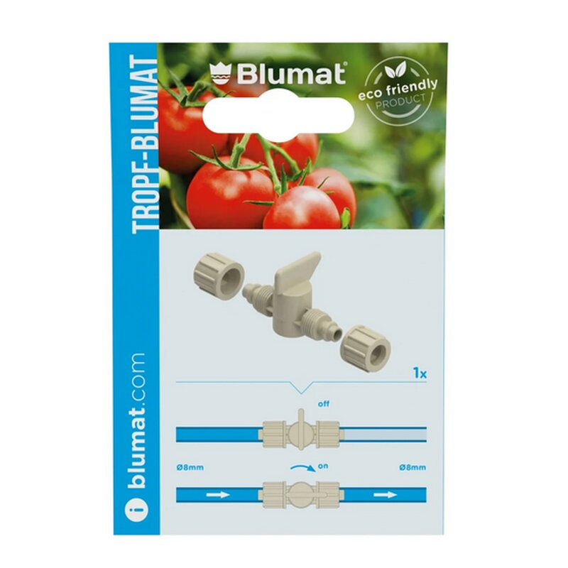 Blumat Absperrventil 8-8 mm, 1 Stk. Packung Blumat Absperrventil 8-8 mm, 1 Stk. Packung