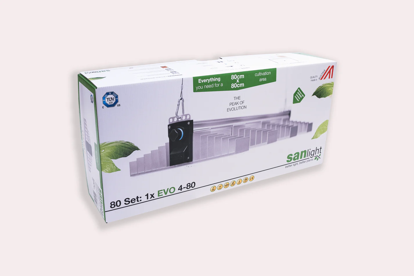 SANlight EVO SET für 80x80 Zelt 1.5 265W SANlight EVO SET für 80x80 Zelt 1.5 265W