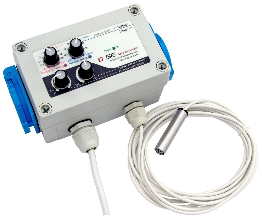 22075f04d2c8e500281f027b236b0b4b1311ed7e GSE digitaler Klimacontroller für Temp. u. Luftfeuchte Zu-, Abluft (2LHY) 3A