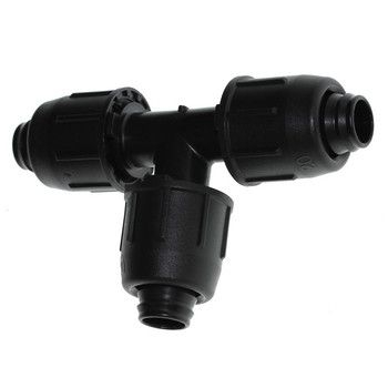 a404828f2136b9b157d2be9c241debae21c196f4 PE-T-Stück 25-25-25mm verschraubt schwarz (Box12)