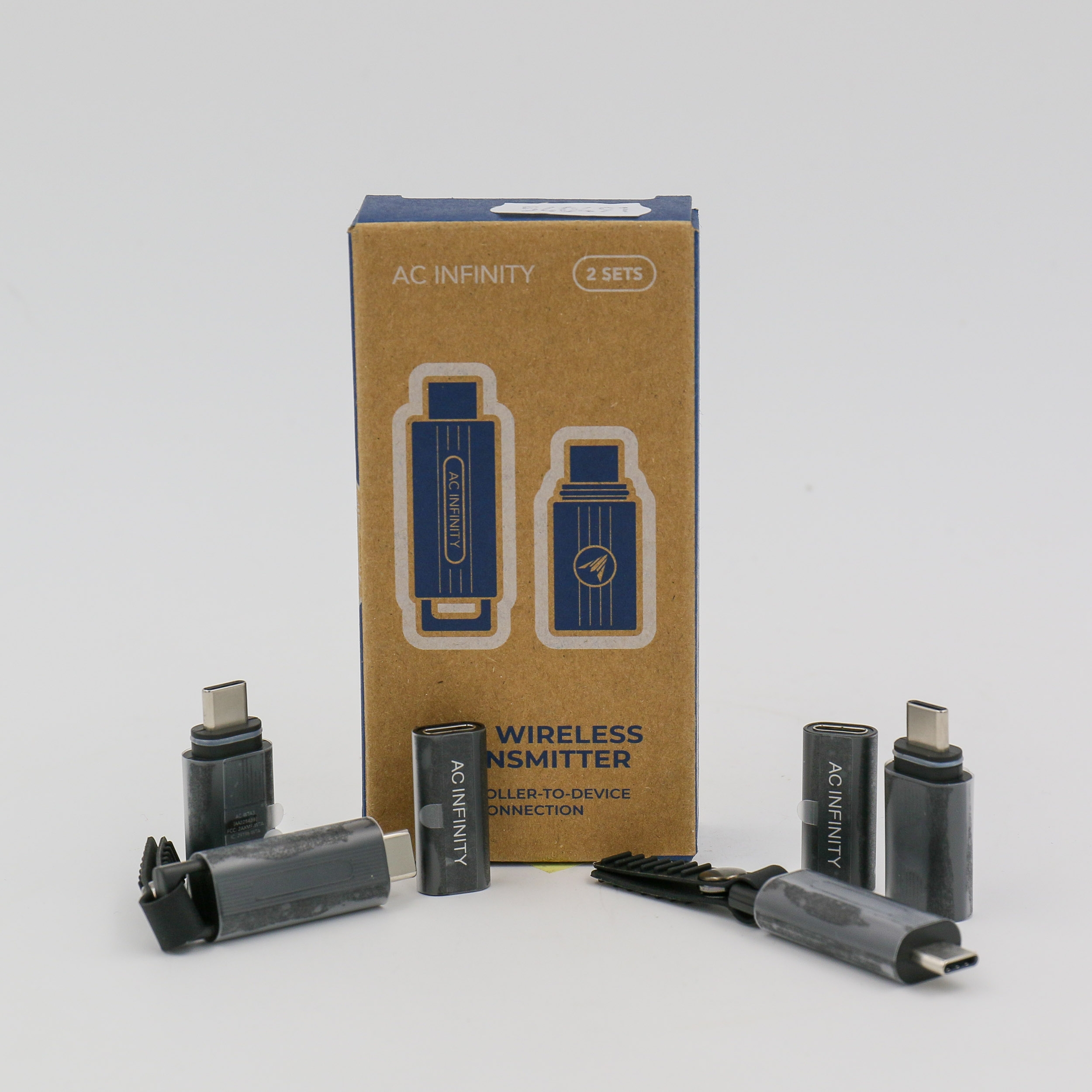 AC Infinity UIS Wireless Transmitter 1-zu-1 Sender & Empfänger, Verbindet UIS-Geräte und Controller Drahtlos, 2er-Pack