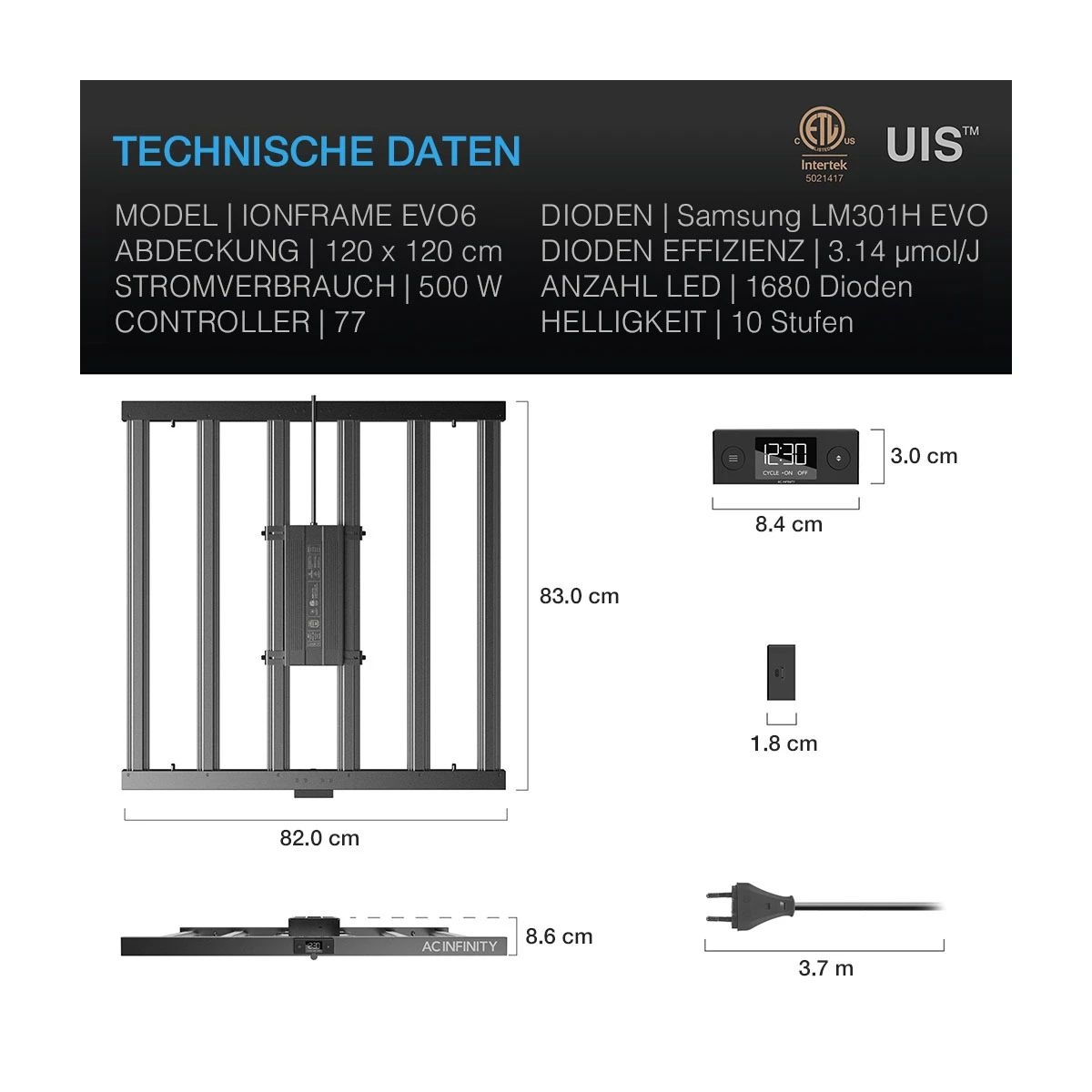 29c6ee85bd484e386dede436edc5f1b636d5253b AC Infinity IONFRAME EVO6 500w
