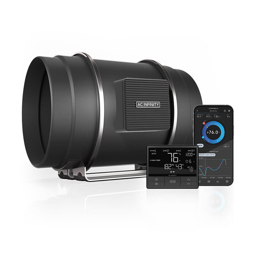 CLOUDLINE PRO T8 - Inline-Ventilator mit Temperatur-, Feuchtigkeits- und VPD-Controller, 250mm