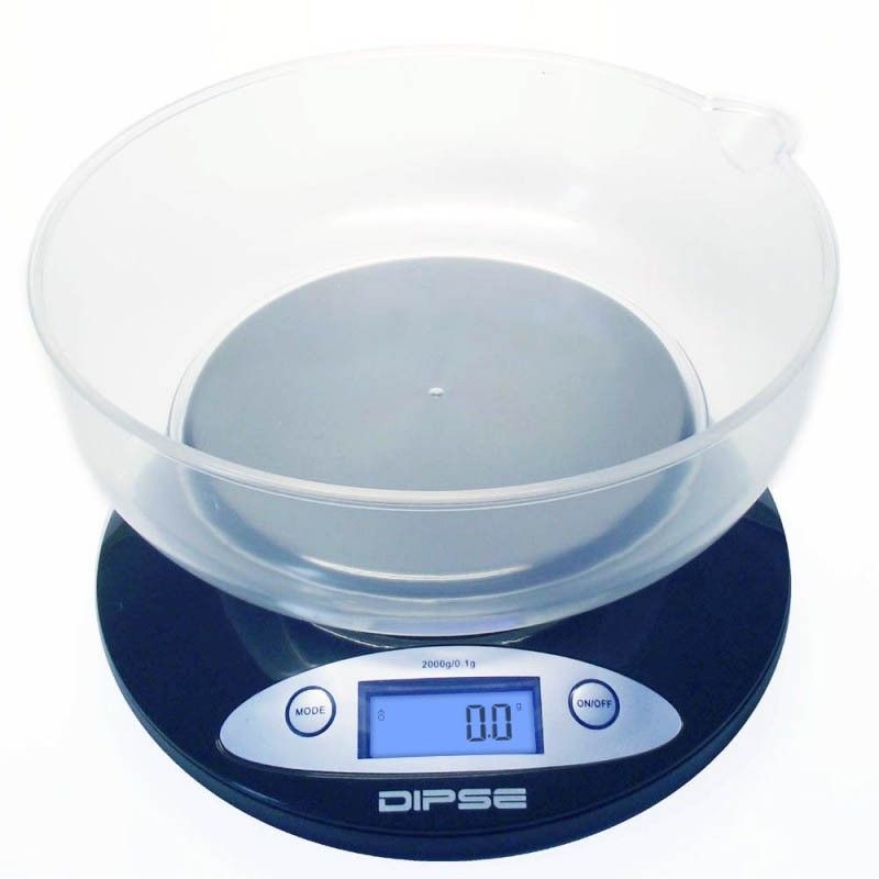 DIPSE Küchenwaage 2 kg 0, 1 mit Wagschale