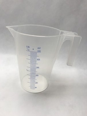 a9c6f4652119aed6f2ac7e7928f390029b640a72 Messbecher 500 ml, 10 ml Teilung