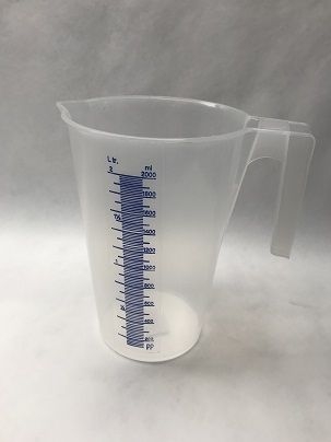 3f60ce0d0ef66383b00e99f1252a6517d96377a6 Messbecher 2000 ml, 20 ml Teilung