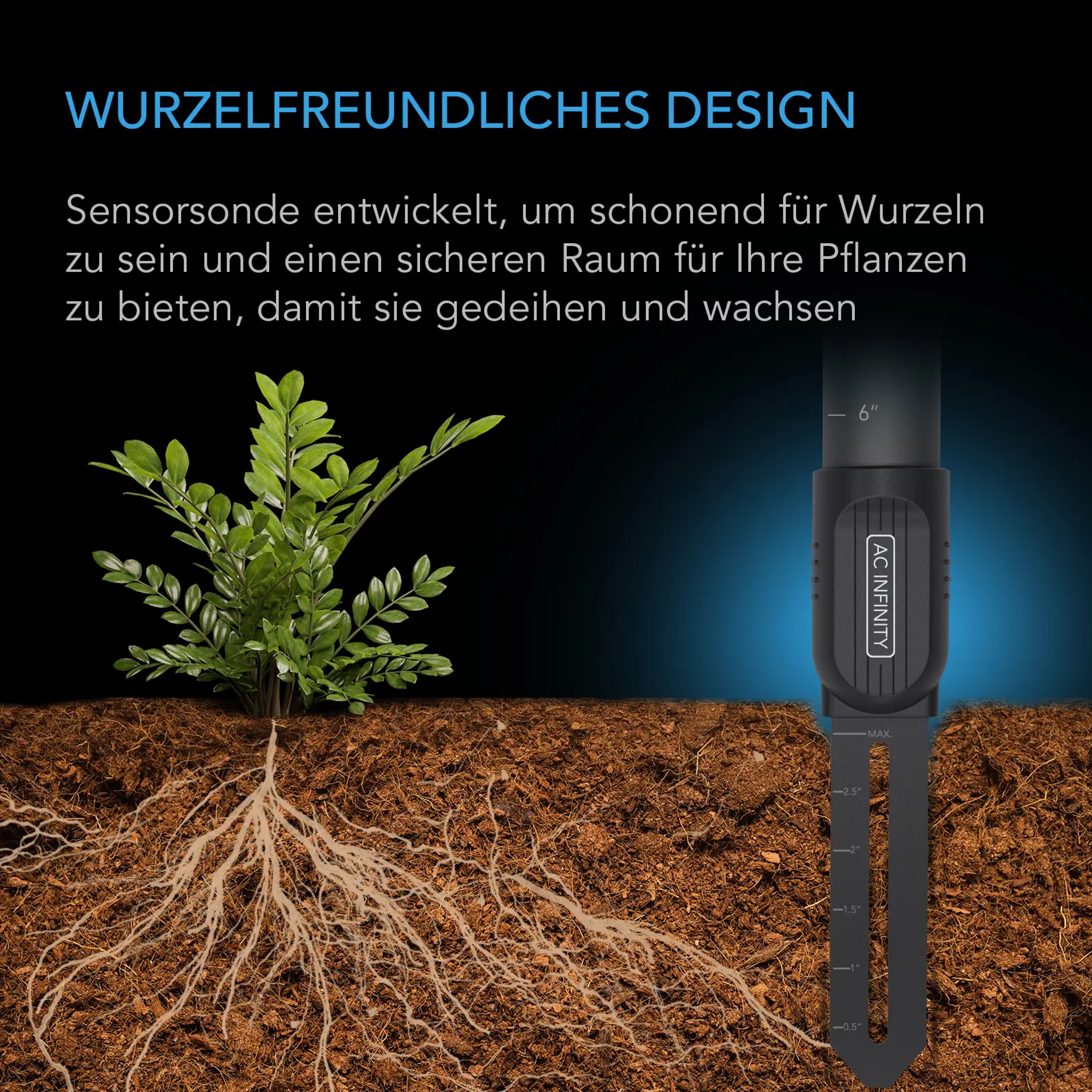 AC Infinity Bodensensor-Sonde für AI+ Controller für Feuchtigkeits- und Sätingsgrad AC Infinity Bodensensor-Sonde für AI+ Controller für Feuchtigkeits- und Sätingsgrad