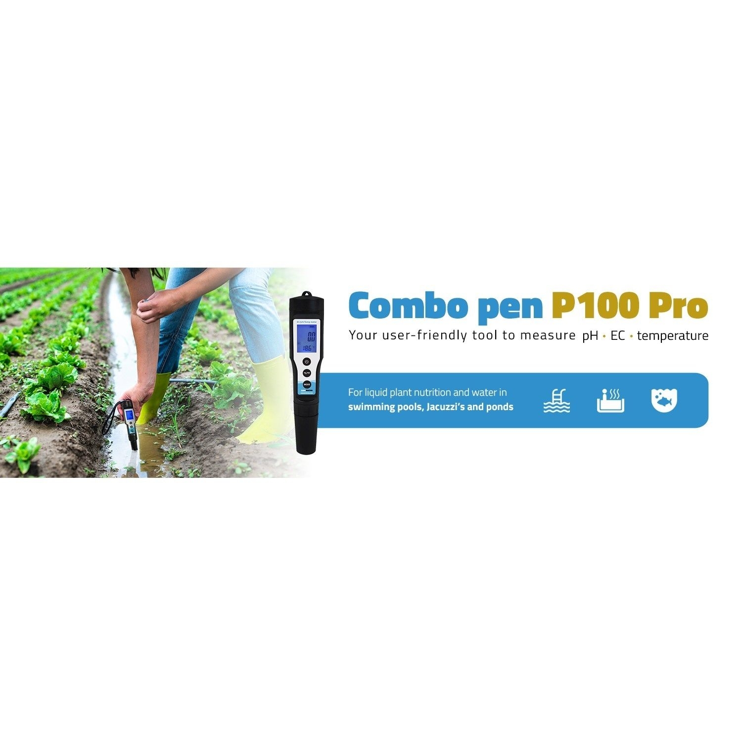 bb14fff8c3aed80bf904e5da2436eba66eee7f7f Aqua Master Tools Combo Pen P110 Pro pH, EC, Temp